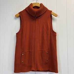 Christopher & Banks Womens Preppy Old Money Sweater Vest Size M Quiet Luxury